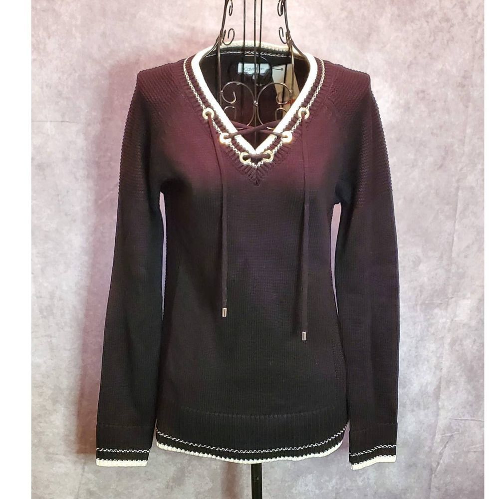 Calvin klein v-Neck black sweater XS